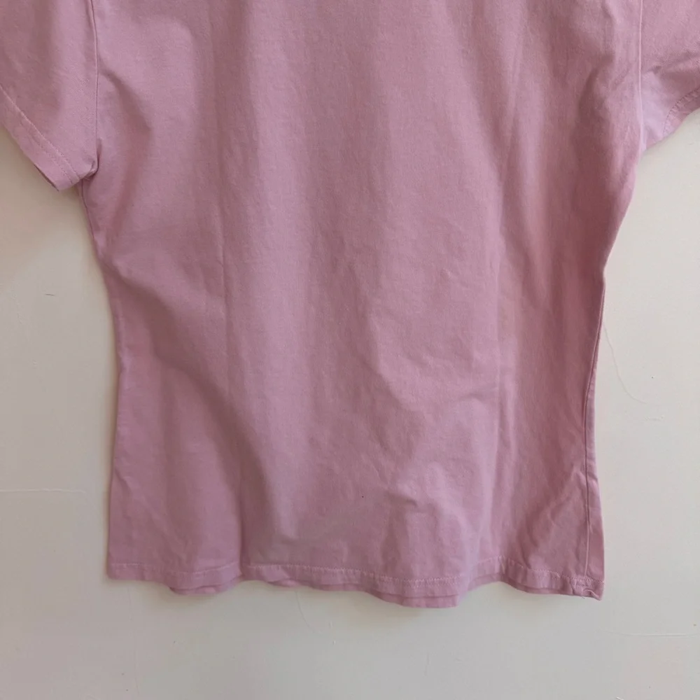 Pink Short Sleeve Funny Banana Graphic Tee Womens Size M